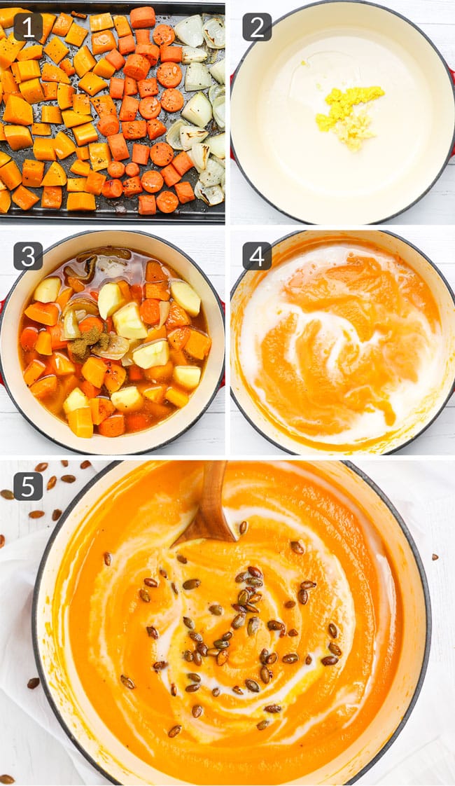 how to make butternut squash carrot soup