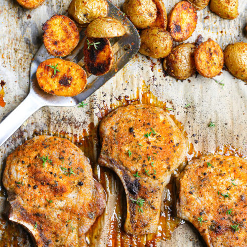 One Pan Pork Chops and Potatoes – Mess in the Kitchen