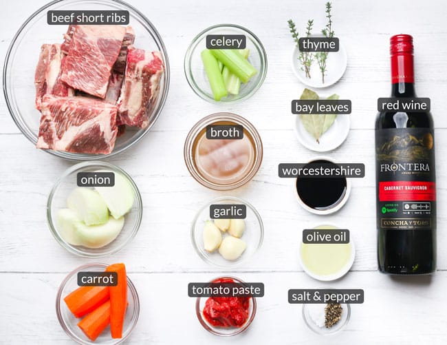 ingredients in instant pot short ribs