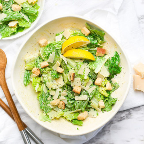 Dads Classic Caesar Salad Mess In The Kitchen