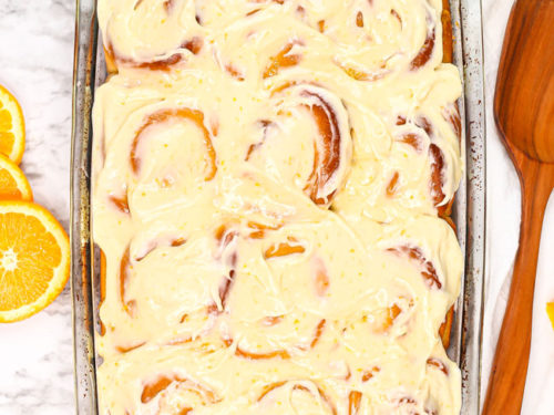 Orange Rolls with Cream Cheese Icing