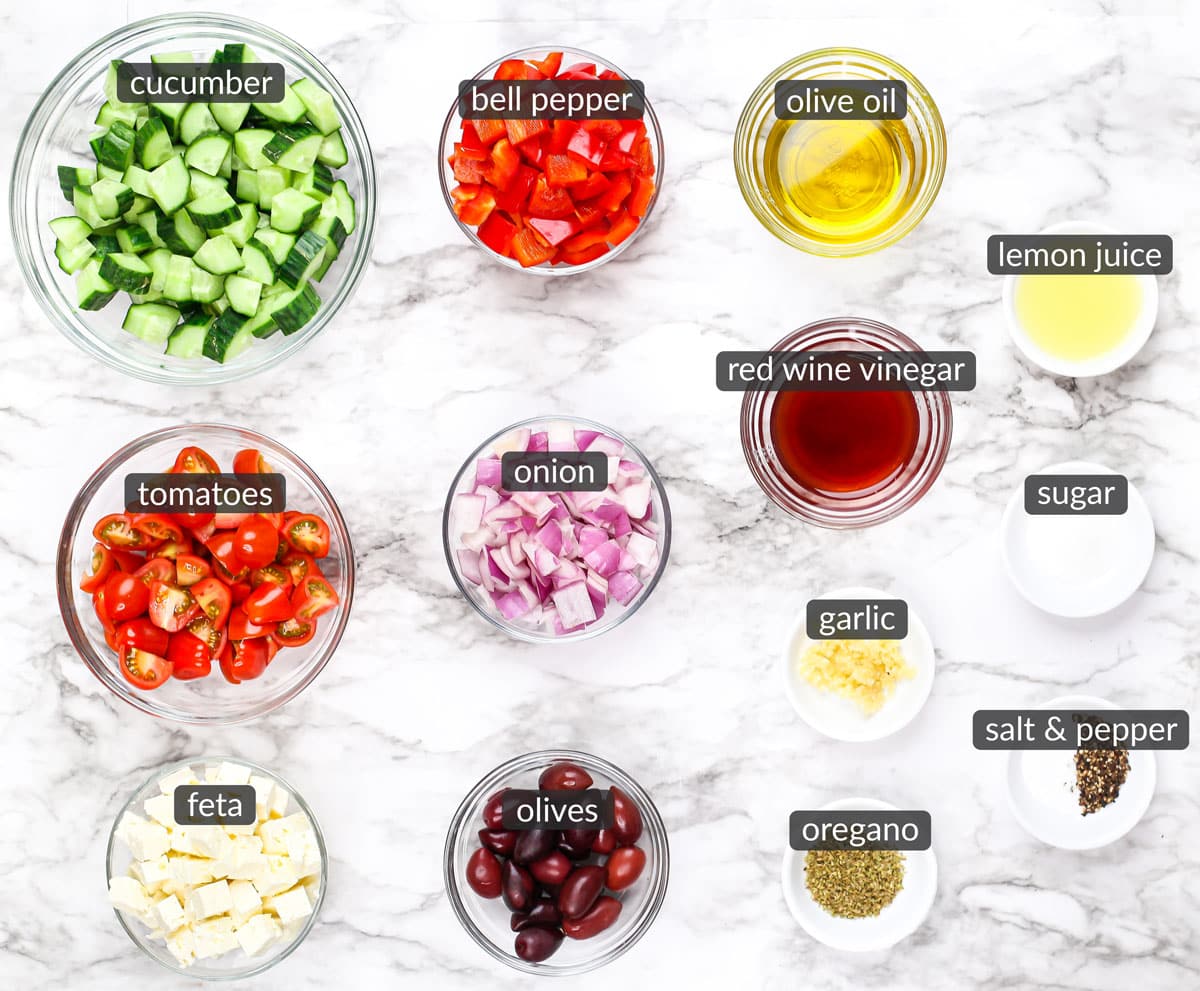 ingredients in greek salad