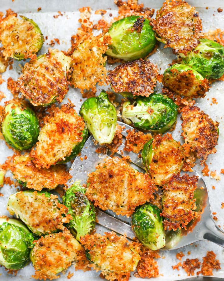 Crispy Parmesan Roasted Brussels Sprouts – Mess in the Kitchen