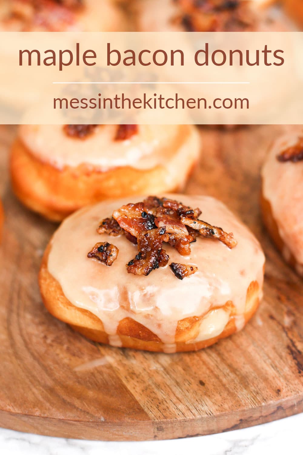 Maple Bacon Donuts Mess in the Kitchen