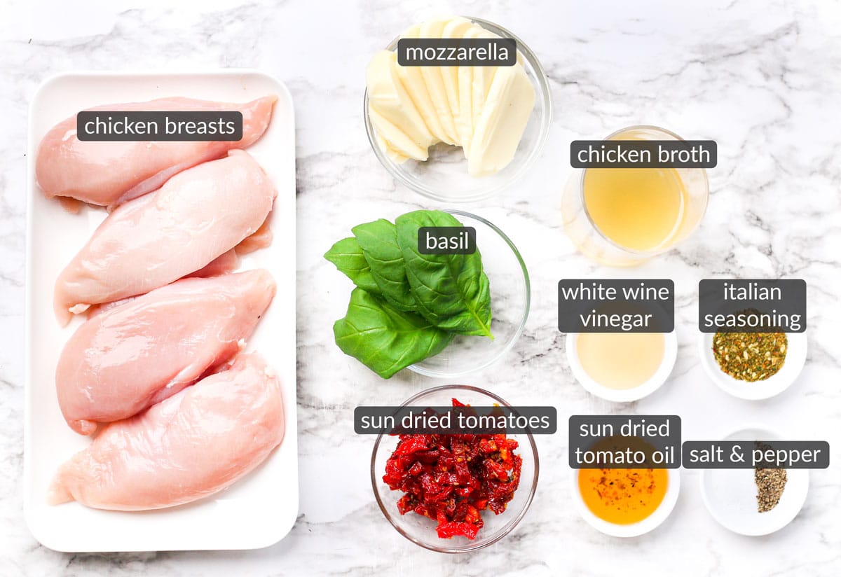 ingredients used to make tuscan stuffed chicken breasts