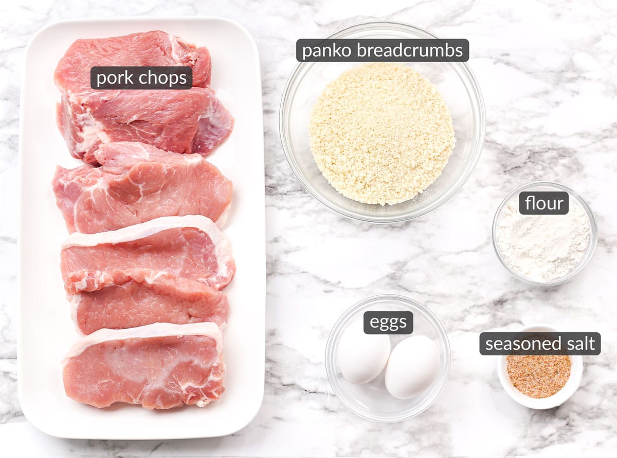 ingredients used to make classic pork schnitzel