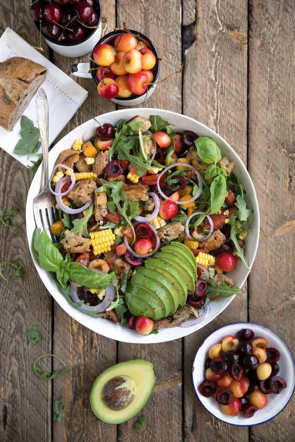 Cherry and Rocket Panzanella Salad