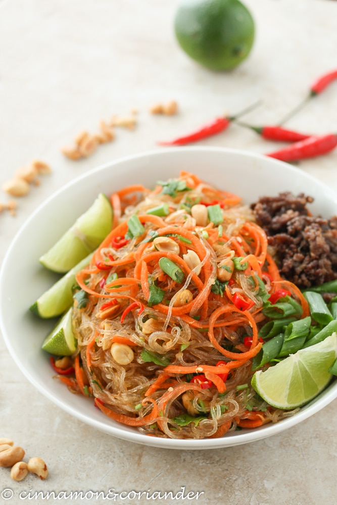 Thai Glass Noodle Salad with Ginger Lime Dressing