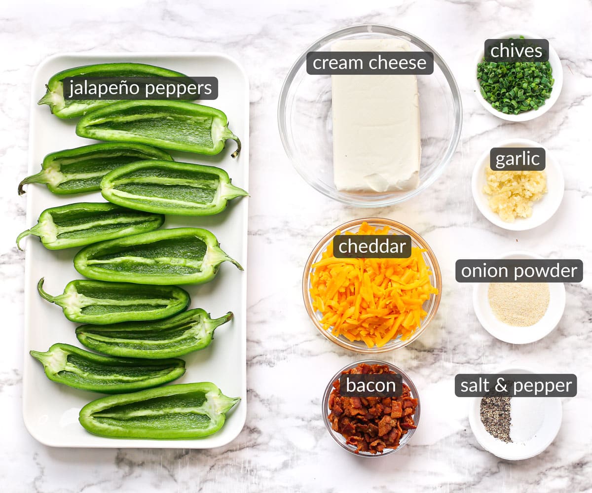ingredients used to make baked jalapeno poppers